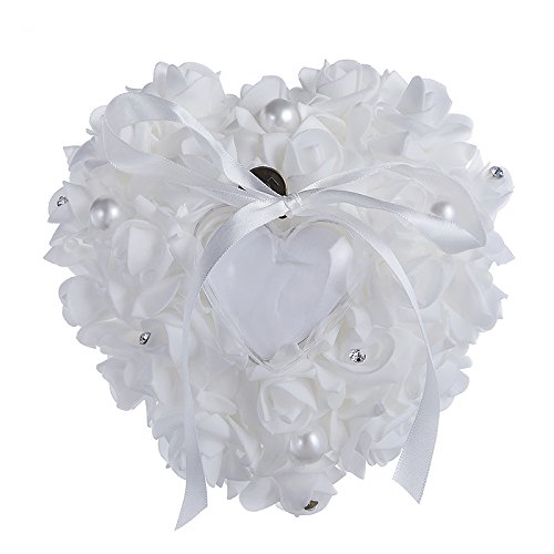 Adeeing Ring Bearer Pillow, Small, 6 x 6 Inch - Thumbnail 7