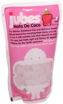 Jubes Nata De Coco Strawberry Flavor 12.7 OZ (Pack of 14) + (6 Pack of Skittles 2.17oz)
