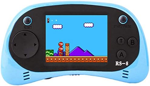 Kids Handheld Game Console Retro Video Game Player Portable Arcade Gaming System Birthday Gift for Children Travel Recreation 2.5" Color LCD Screen 8 Bit 260 Classic Games (Blue)