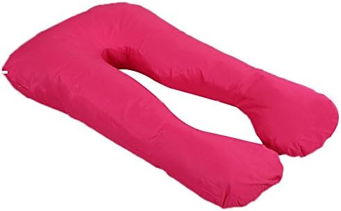 Robolife Multifunctional Pregnancy Pillow for Side Sleeper Pregnant Women Rose Red