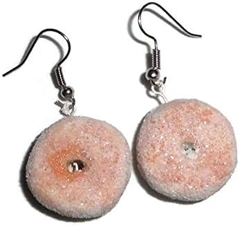 Sugar Doughnut Fake Food Polymer Clay Earrings
