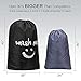 HOMEST 2 Pack XL Wash Me Travel Laundry Bag, Dirty Garments Organizer, Large Enough to Hold 4 Loads of Clothes, Easy Fit a Hamper or Clothing Basket, Black and Red
