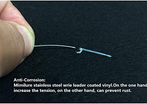 Black & Silver Fishing line Wire Leader Vinyl Coated Stainless Steel Trace Lures Leader Wire 10 Meter 5LB-150LB Select,with 10pcs Crimps Sleeves (Black+20pcs Sleeves, 100LB)