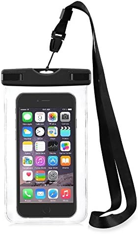 YAFEI Universal Waterproof Case, Waterproof Phone Pouch with Armband,Lanyard,Water Proof, Dustproof, Snowproof Pouch Bag for iPhone, Samsung,Google Pixel, HTC, LG, Huawei (Clear)