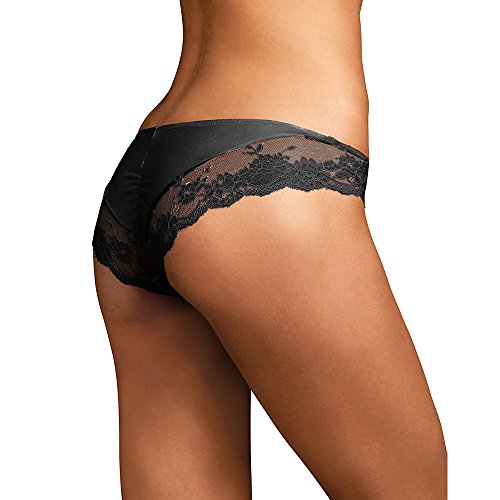 Maidenform Comfort Devotiona Lace Back Tanga_Black_8