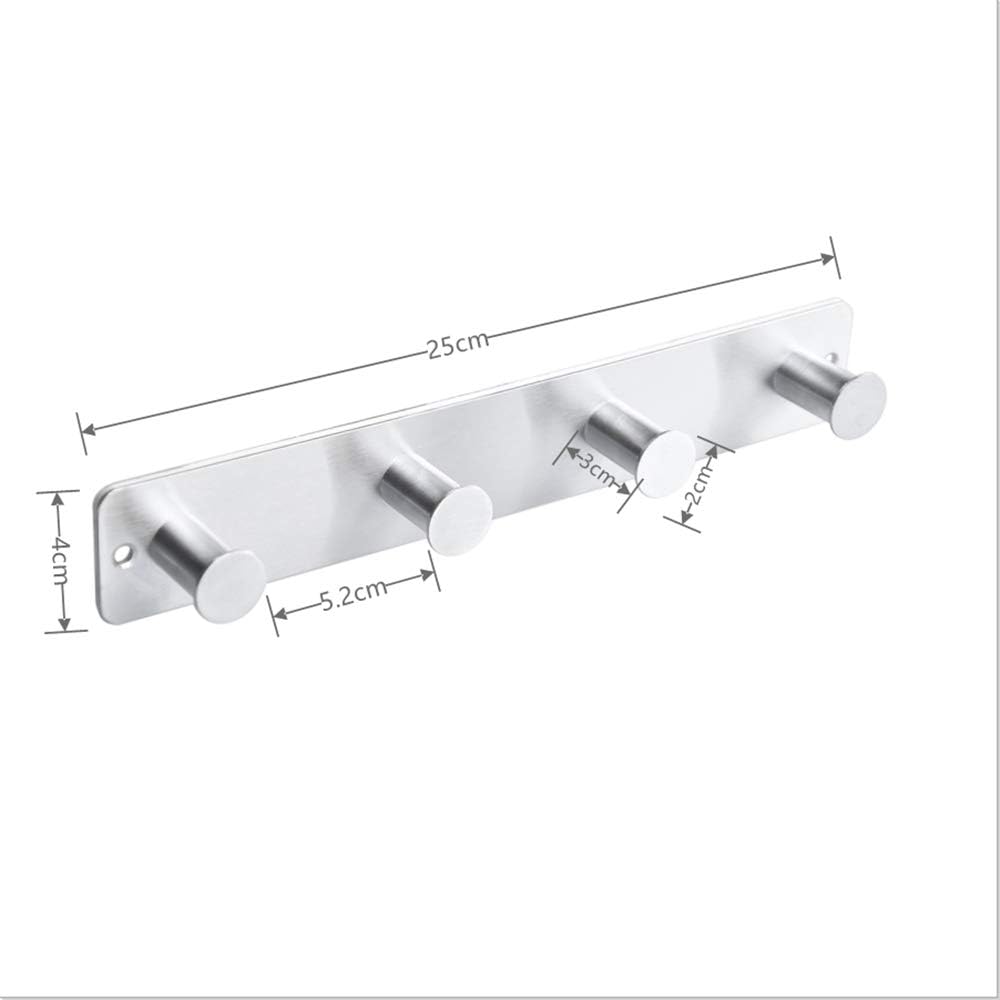 SYPEN Coat Hooks Wall Mounted, Stainless Steel Door Hooks for Bedrooms Adhesive & Screw in - Image 3