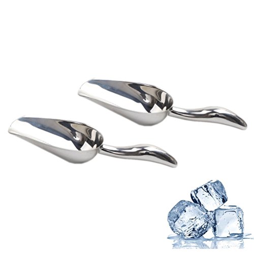 Premium Stainless Steel Ice Scoop Set of 2