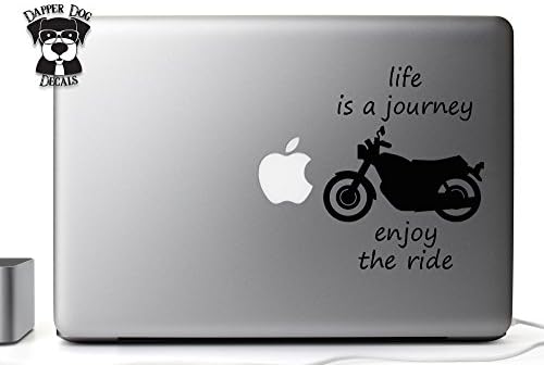 Older Motorbike Life is a Journey Quote 5 Inch Decal Sticker for MacBook Air Pro Laptop Notebook Auto Great Gift Mac PC Computer