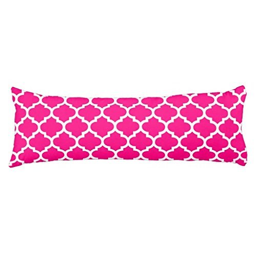 Amazon Com Body Pillow Case Long Pillow Cover 20x54 Inch Hot Pink