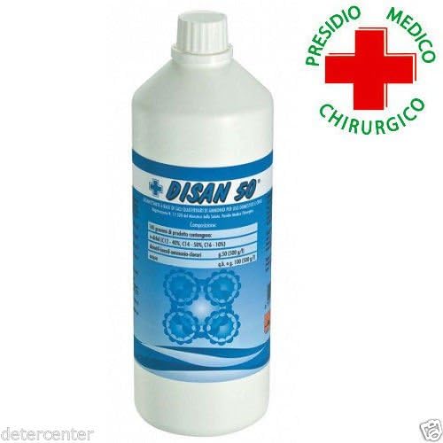 6 X LT.1 DISAN 50 DISINFETTANTE SUPER CONCENTRATO DI SALI QUATERNARI DI AMMONIO Disinfettante