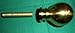JWL (1) Cane Walking Stick Shift Knob Handle Ball Style Cast Brass with Steel Threaded Rod Connector