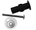 Micro Trader 2pcs Toilet Top Cover Lid Seat Fixings WC Blind Hole Fitting Black Screws Nut