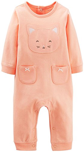 Carter's Baby Girls' Graphic Romper (Baby) - Coral - 9 Months