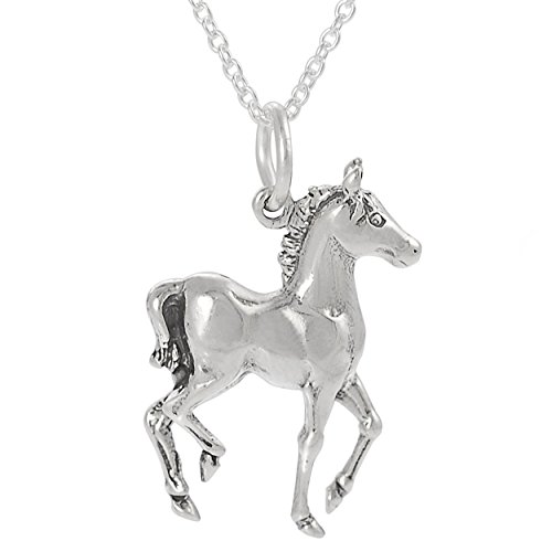 Brinley Co Sterling Silver Horse Pendant Necklace