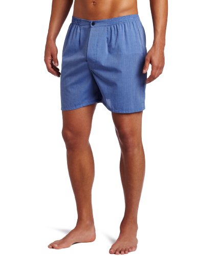 Majestic International Men's Easy Care Blended Shorty Pajama Set, Blue, Large