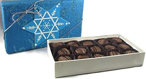 Hanukkah Packaged DELICIOUS Double Chocolate and Fudge Love Truffles in our Unique Glitter Holiday Packaging - 7.50 Ounces (15 Pieces) - Season's Best Gift for Your Friends and Loved Ones