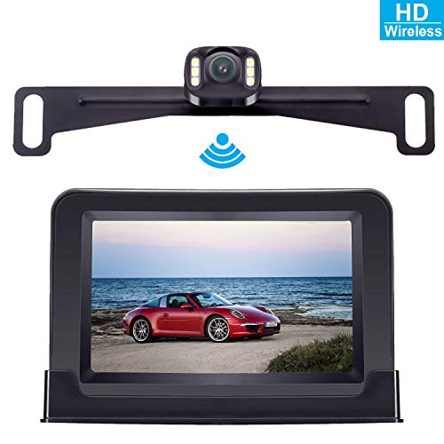 DoHonest Wireless Backup Camera System with 4.3 Inch HD Monitor for Cars/SUV/Mini Vans/Pickups Super Night Vision Rear/Front View Camera IP69 Waterproof Camera Guide Lines On/Off DoHonest Wireless Backup Camera System with 4.3 Inch HD Monitor for Cars/SUV/Mini Vans/Pickups Super Night Vision Rear/Front View Camera IP69 Waterproof Camera Guide Lines On/Off