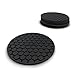 Glogex Black Silicone Drink Coaster Set of 8, Prevents Furniture and Tabletop Damages, Absorbs Spills and Condensation