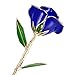 PREUP Blue Gold Dipped Rose, Long Stem 24k Gold Dipped Real Rose Lasted Forever, Special Valentines Day and Anniversary Gift for Her