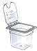 Carlisle FoodService Products Storplus Food Pan, Food Storage Container with Spoonable Corners for Catering, Buffets, Restaurants, Polycarbonate (Pc), 1/6 Size 6 Inches Deep, Clear