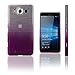 Xcessor Transition Color Flexible TPU Case for Microsoft Lumia 950. with Gradient Silk Thread Texture. Transparent/Purple