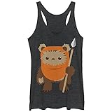 Star Wars Wicket Ewok Cartoon Womens Graphic Racerback Tank