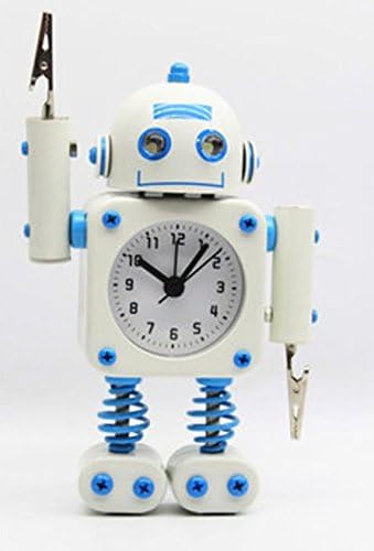 New!!! Creative Robot Alarm Clock Mute Clock Message Clips Home Decorative Clock Toy Gift