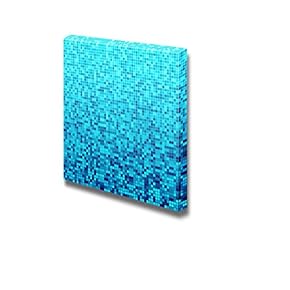 Canvas Prints Wall Art - Blue Dot Background Pattern for Office or Home Art | Modern Wall Decor/Home Decoration Stretched Gallery Canvas Wrap Giclee Print. Ready to Hang - 12" x 12"
