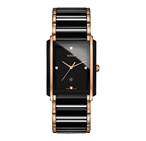 Rado Integral Jubile Two-tone Black Ceramic and Rose Gold Mens Watch - R20207712