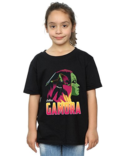 Avengers Girls Infinity War Gamora Character T-Shirt Black 12-13 years