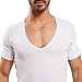 Ejis Sweatproof Undershirts For Men Deep V Micro Modal With Odor Fighting Silver