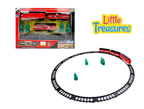 Little Treasures Modern Electric Train Complete with Passenger Carriages and Model Trees Watch Your Little Conductor Have A Blast While Playing with This Fun Train Toy Set Little Treasures Modern Electric Train Complete with Passenger Carriages and Model Trees Watch Your Little Conductor Have A Blast While Playing with This Fun Train Toy Set