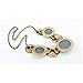 SUMAJU VTG 18KGP Gold Tone Round Choker Big Drop Acrylic Chain Bib Necklace for Women