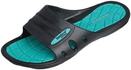 Isadore Womans New Slide Beach Sandal Slippers in Bright Fun Colors (Checkered Green) 9