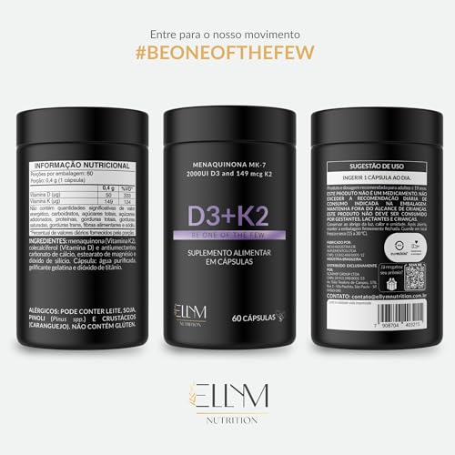 Vitamina D3 K2 60 Capsulas Ellym Nutrition 2000 Ui D3 149 Mcg K2 Mk7 2 Meses Fortaleciomento Ósseo E Muscular
