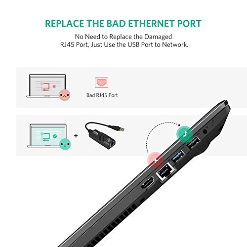 USB 3.0 to Adapter, Driver Free 10/100/1000 Mbps Network RJ45
