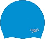 Speedo Unisex Plain Moulded Silicone Swimming Cap Hair Protection Training Aids