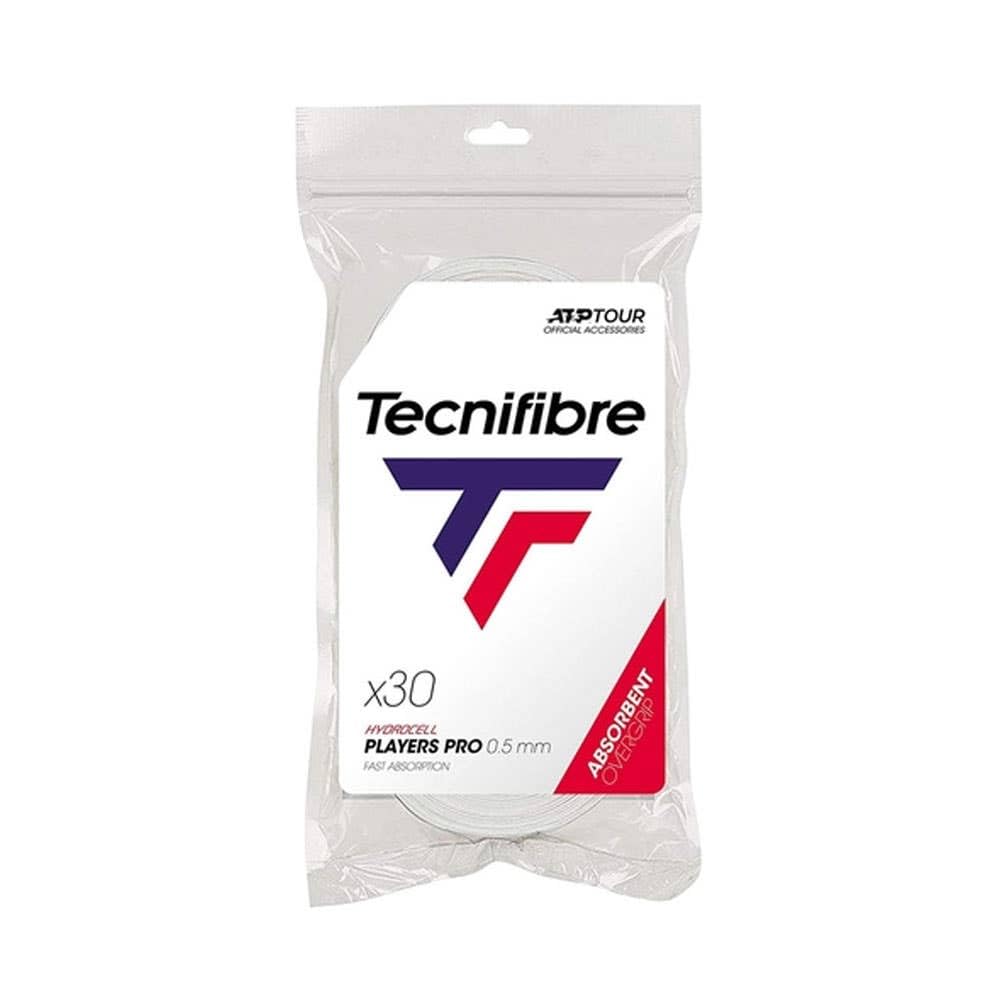 Tecnifibre Players Pro Tennis Grip White (Bag of 30 Grips)