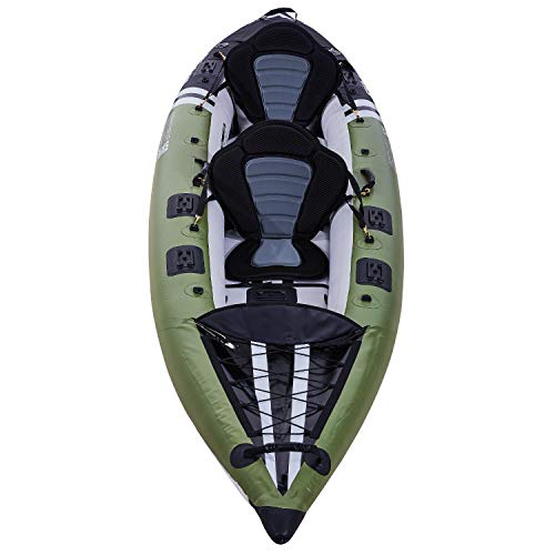 Elkton Outdoors Steelhead Inflatable Fishing Kayak TwoPerson Angler