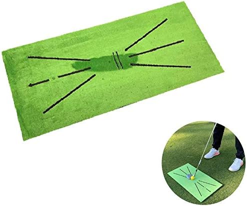 JIYQINLY Golf Training Mat, Mini Golf Practice Training Aid Rug for Swing Detection Batting, Portable Golf Training Turf Mat Gift for Game and Gift for Home/Office/Outdoor (12″ X 24″) JIYQINLY Golf Training Mat, Mini Golf Practice Training Aid Rug for Swing Detection Batting, Portable Golf Training Turf Mat Gift for Game and Gift for Home/Office/Outdoor (12″ X 24″)
