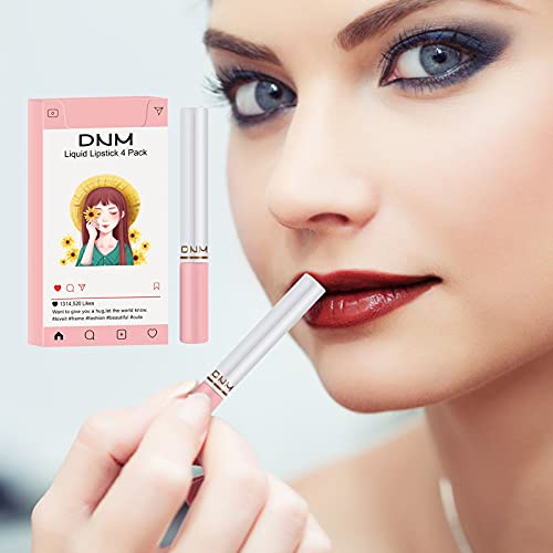 4 PCS Matte Lipstick,4-color Lip Stick, Durable Waterproof Non Stick Cup, Women\'s Make-up Velvet Make-up Lip Gloss (Kits-4)