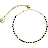 gorjana - Power Gemstone Brooks Bracelet 9 1/4" - 18k Gold-Plated Brass - Genuine Gemstone Selection - Adjustable Closure - Elegant and meaningful design
