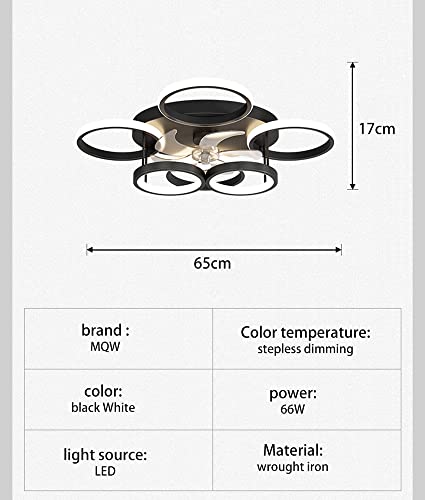 ANZHUANG Ceiling Fan with Light, Dimmable Ceiling Light 66W with Fan, with Remote Control and Timer APP Silent Fan Lamp, for Living Room Bedroom Bedroom