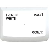 COLOP Make 1 Ink Stamp Pad, Non-Toxic, 3.5" x 1.94", Frozen White | Premium Water-Based &amp; Acid-Free Non-Toxic Ink For Rubber Stamps, Craft Ink Pad For Card Making, Crafts, &amp; Scrapbooking
