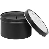 Archipelago Botanicals Black Forest Soy Wax Blend Travel Candle Tin, Dark Ebony Wood, Douglas Fir and Black Currant Scent, Clean Burning, Lead-Free Wick, 30 Hour Burn, 5.7 oz