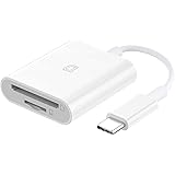 nonda USB C to SD Card Reader, SD/MicroSD to USB C Card Reader Adapter [Thunderbolt 3] Compatible with iPad Pro 2020/2019, Ma
