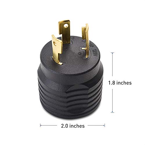 Cable Matters 2Pack 3 Prong Twist Lock to 30 Amp RV Adapter, 30 AMP RV