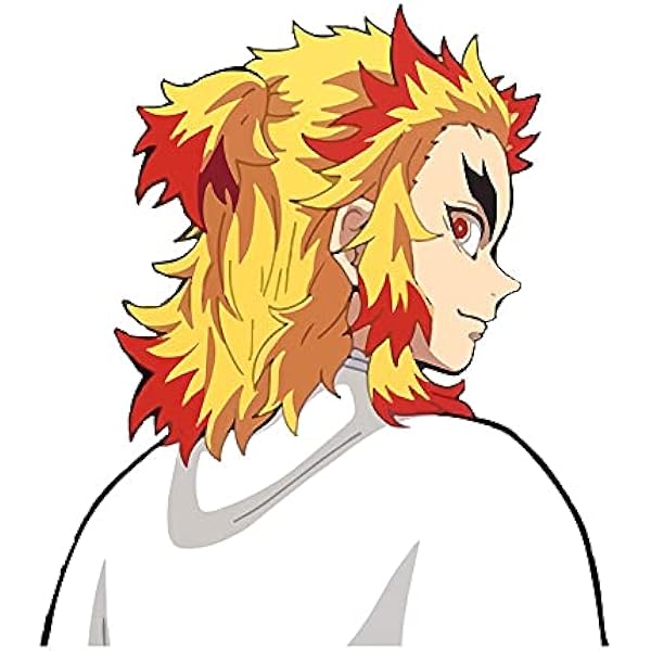 Amazon Com 5 1 Demon Slayer Kimetsu No Yaiba Anime Sticker Rengoku Kyoujurou Waterproof Skateboard Snowboard Car Bicycle Luggage Decal Automotive
