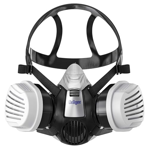 Dräger X-plore 3300 Chemiearbeiterset mit A1B1E1K1 Hg P3 Kombi-Filter – Halbmaske für Chemiearbeiten, zuverlässiger Schutz gegen Dämpfe, Gase und Fein-Staub, Größe M thumbnail 2