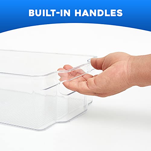 Totally Kitchen Clear Plastic Stackable Storage Bins Refrigerator